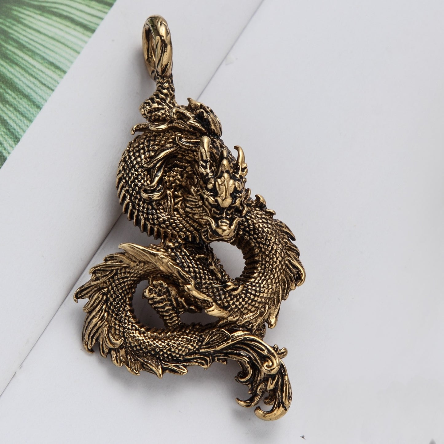 Men Gold Dragon Necklace
