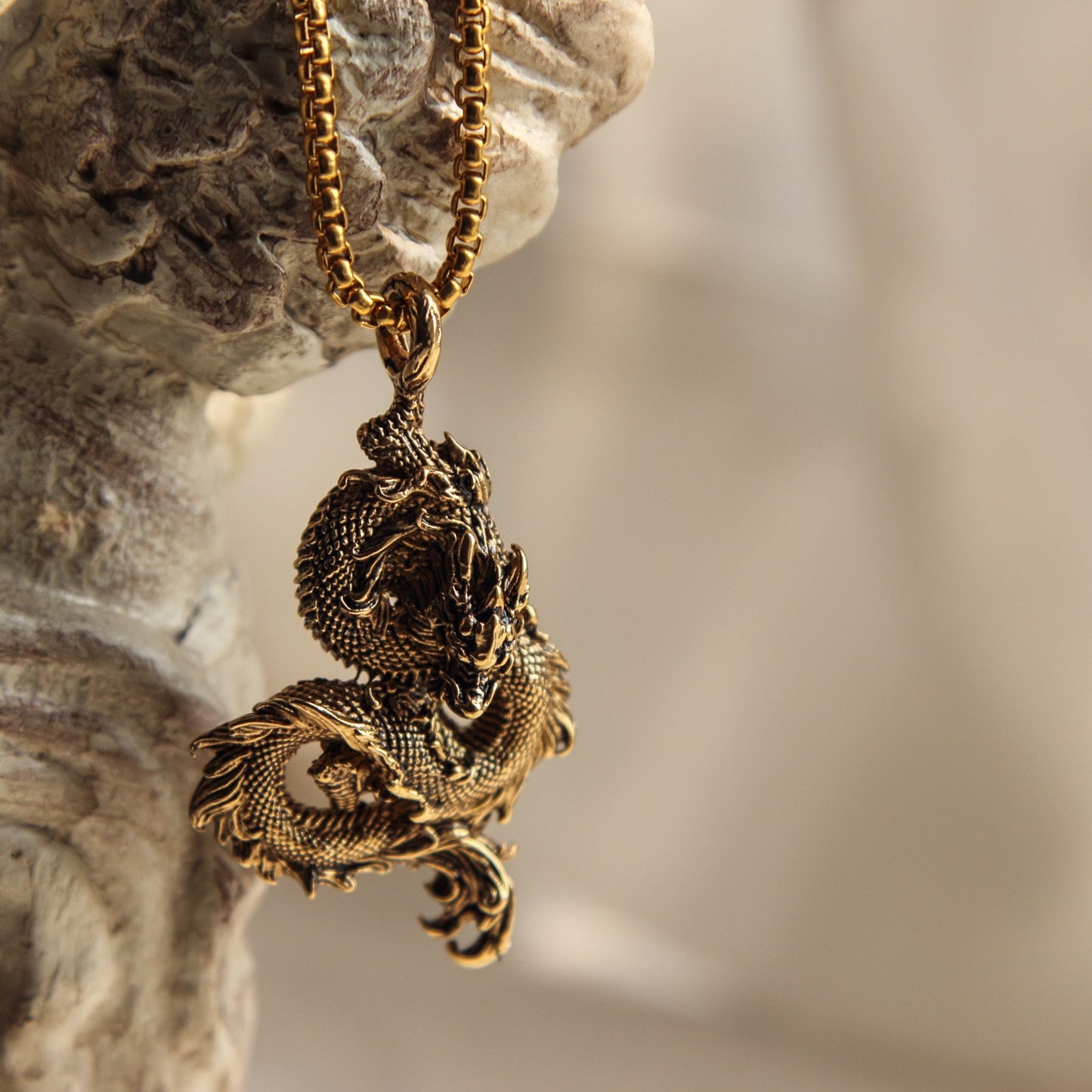 Gold Dragon Necklace