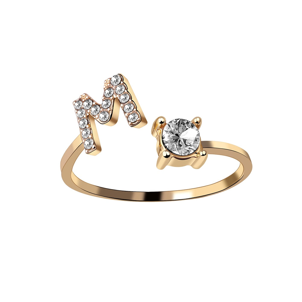 Fashion 26 Initial Ring