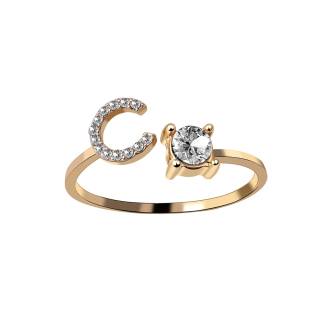 Fashion 26 Initial Ring