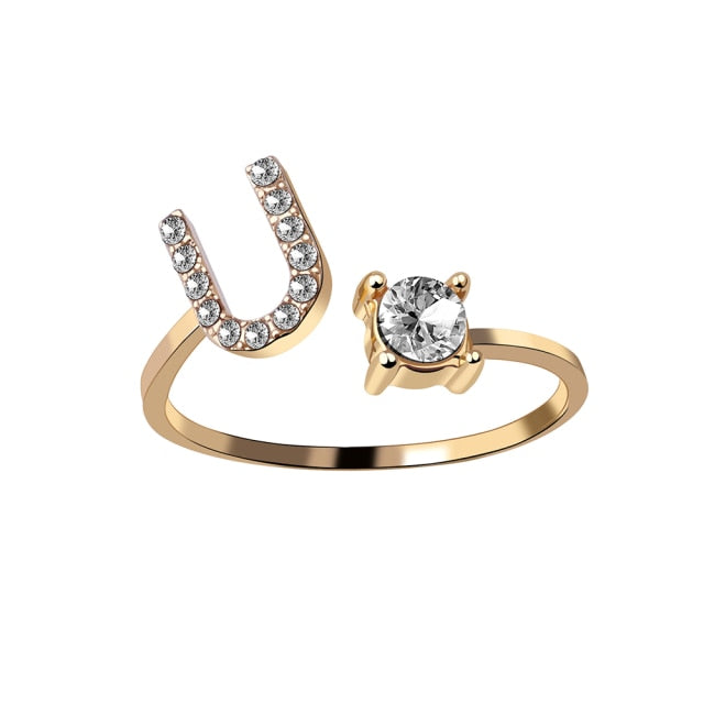 Fashion 26 Initial Ring