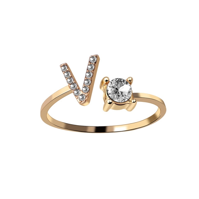 Fashion 26 Initial Ring