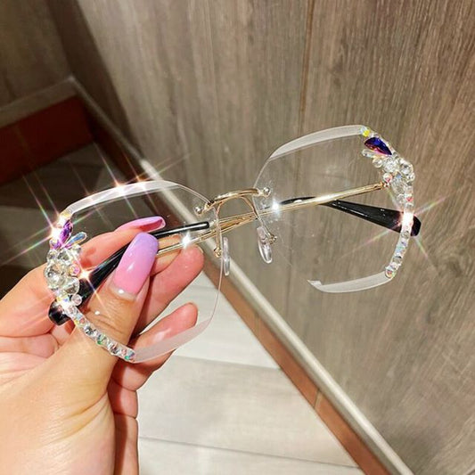 Women’s clear diamond sunglasses