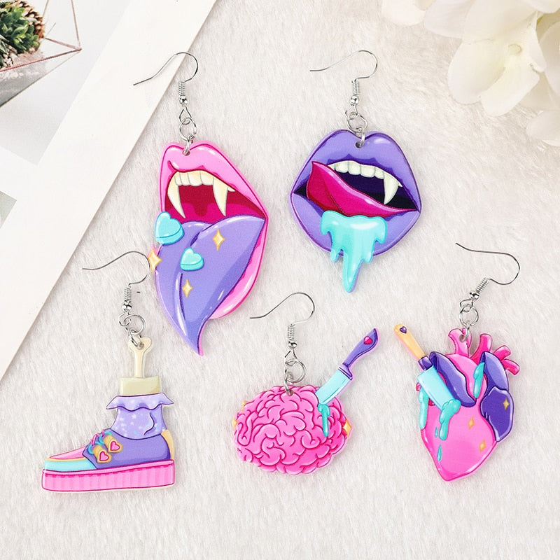 Scary In Pink Earrings