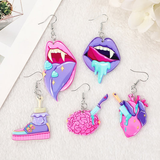 Scary In Pink Earrings