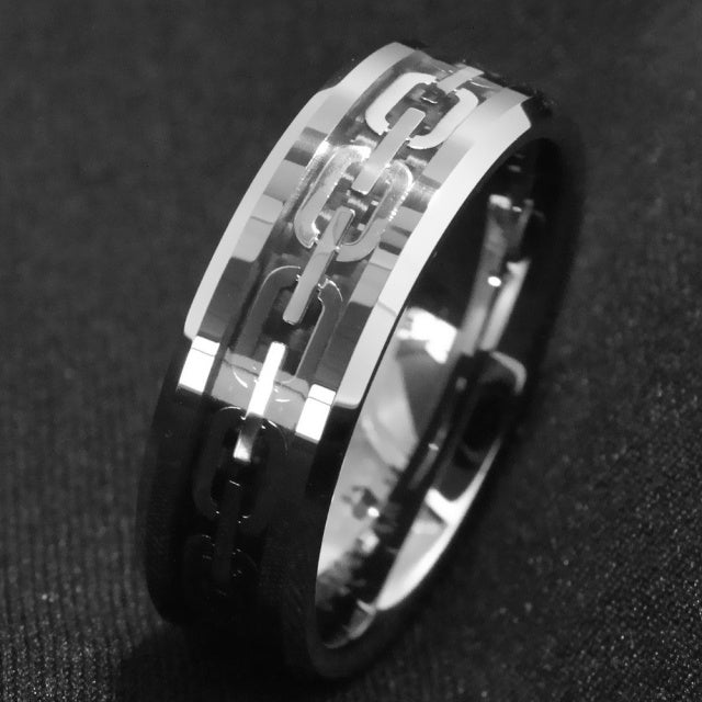 Silver linked ring