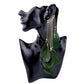 Women’s green cuff feather earring