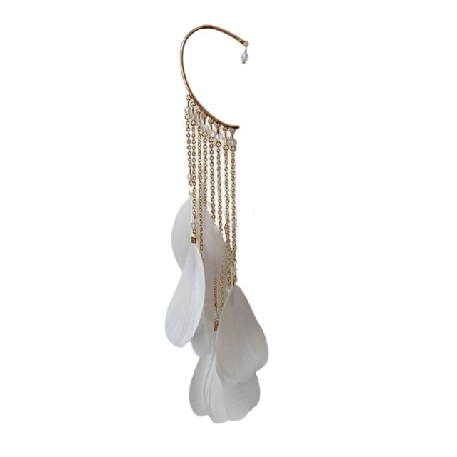 Women’s white cuff earring