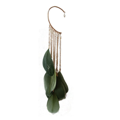 Women’s green cuff earring