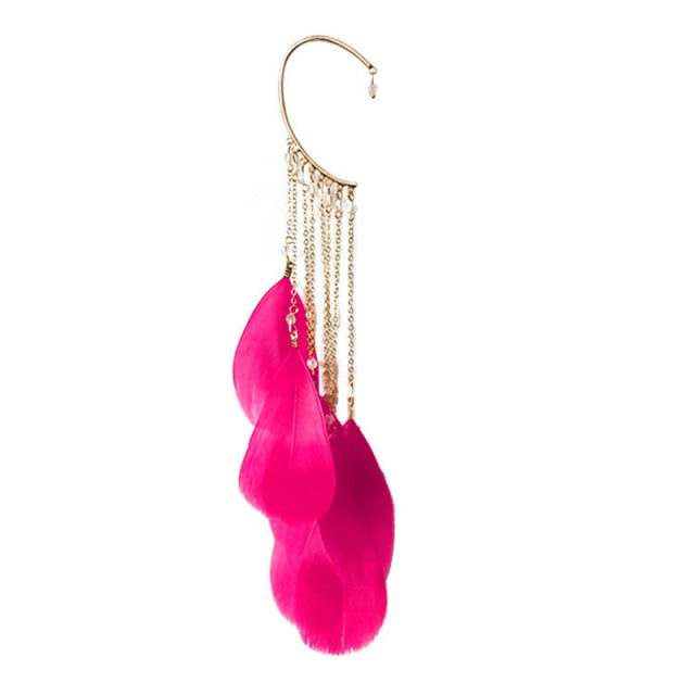 Women’s hot pink cuff earring